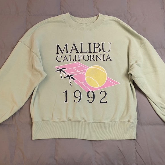 Abercrombie & Fitch Mint Malibu California 1992 Crewneck Pullover Sweatshirt - Picture 2 of 8